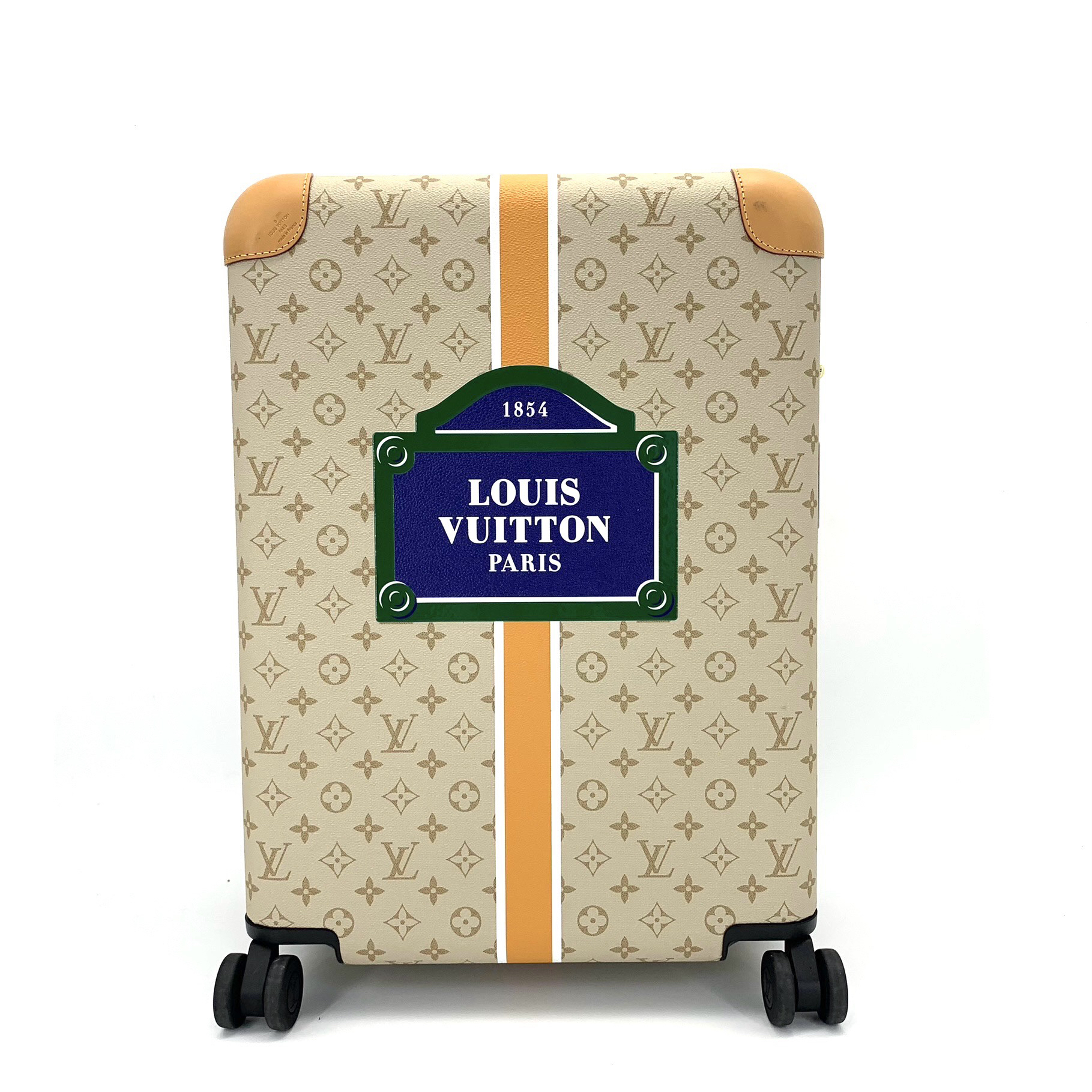 99新 LouisVuitton/路易威登 Horizon橙色老花旅行拉杆箱 尺38/55