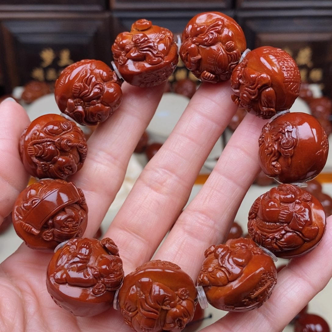 橄榄核吊坠土*风景财神