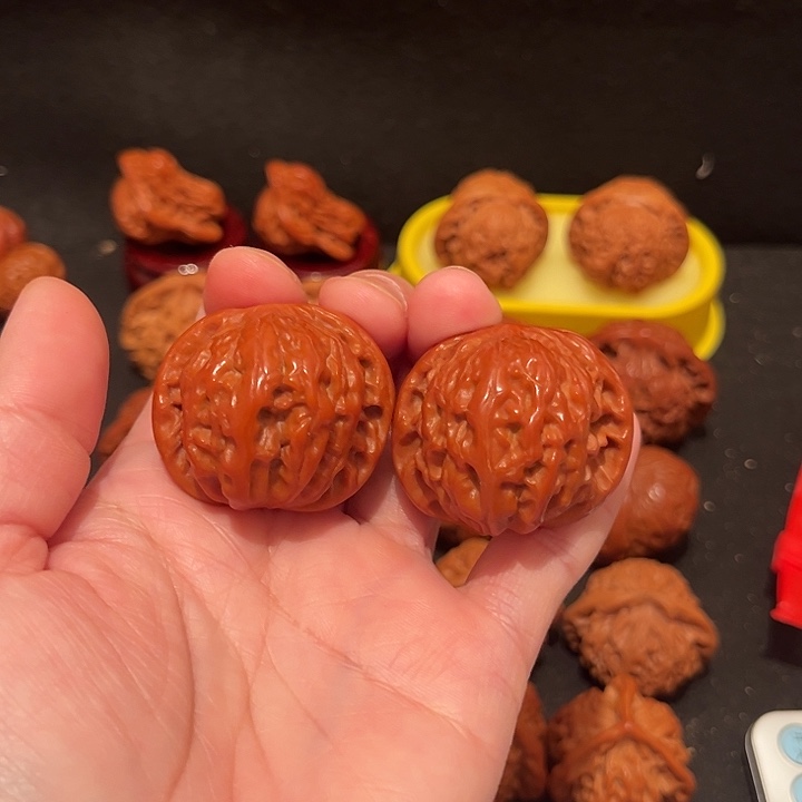 喜****把件文玩核桃磨盘