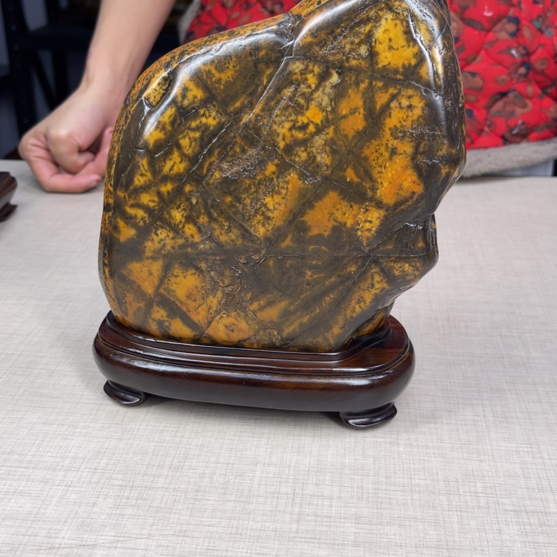 石材广西大化彩玉石配底座不包邮