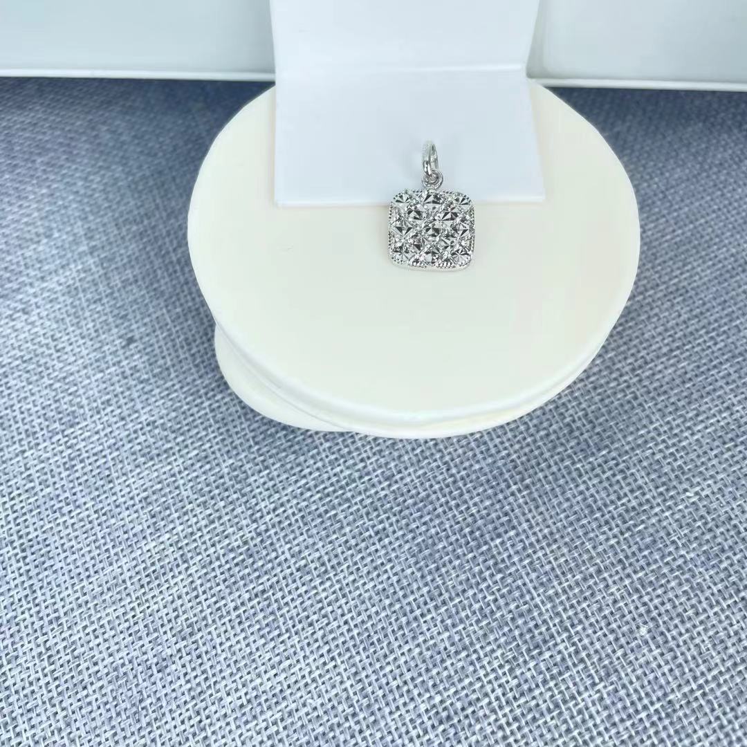 PT950 铂金吊坠 轻奢亮闪方糖 气质时尚 高约1.9cm S 52074