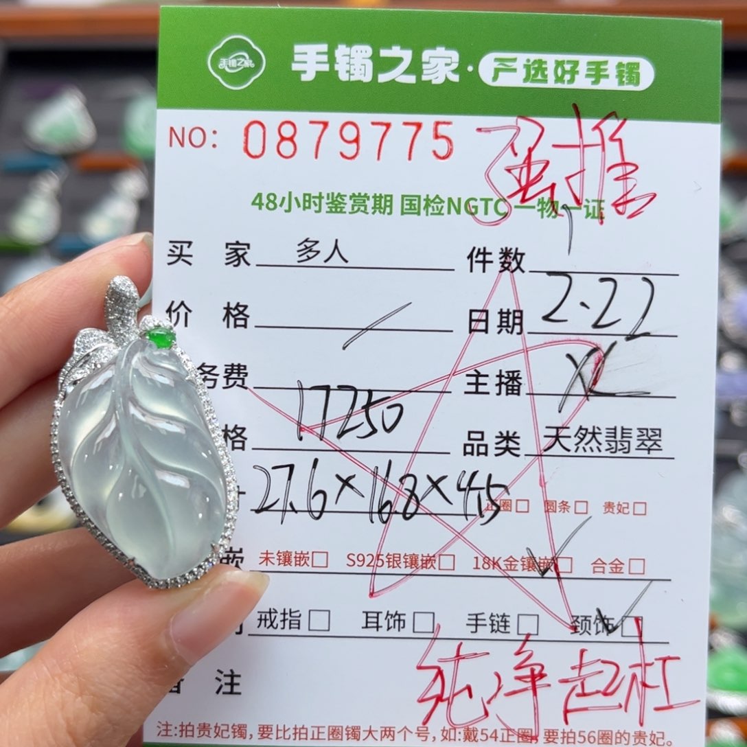 【闪购商品】翡翠颈饰18K金镶嵌多人