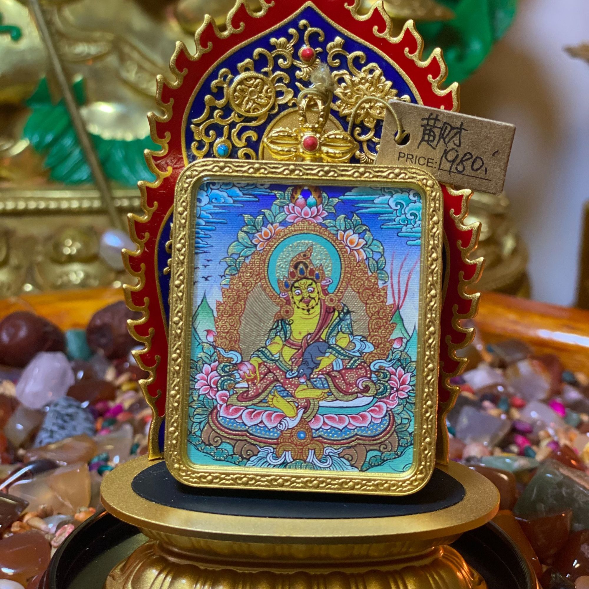 高定孤品唐卡-热贡手绘4*5方卡 就只有一张- 青海直发