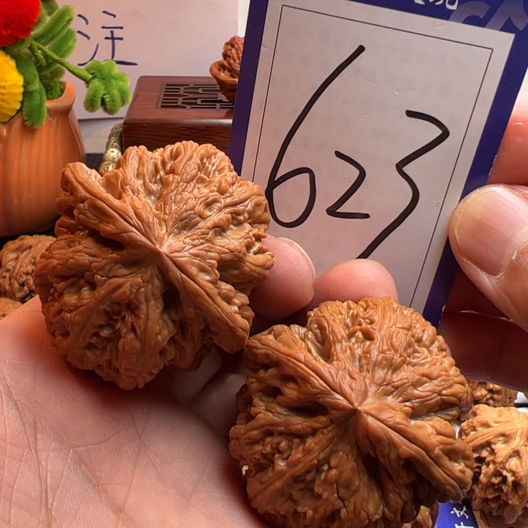 文玩核桃把件全品平谷大粗筋47尺寸623号