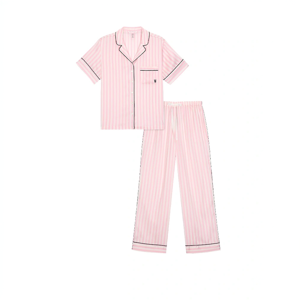 【维密·睡衣套装】丝滑宽松家居服短袖|长裤睡衣套装