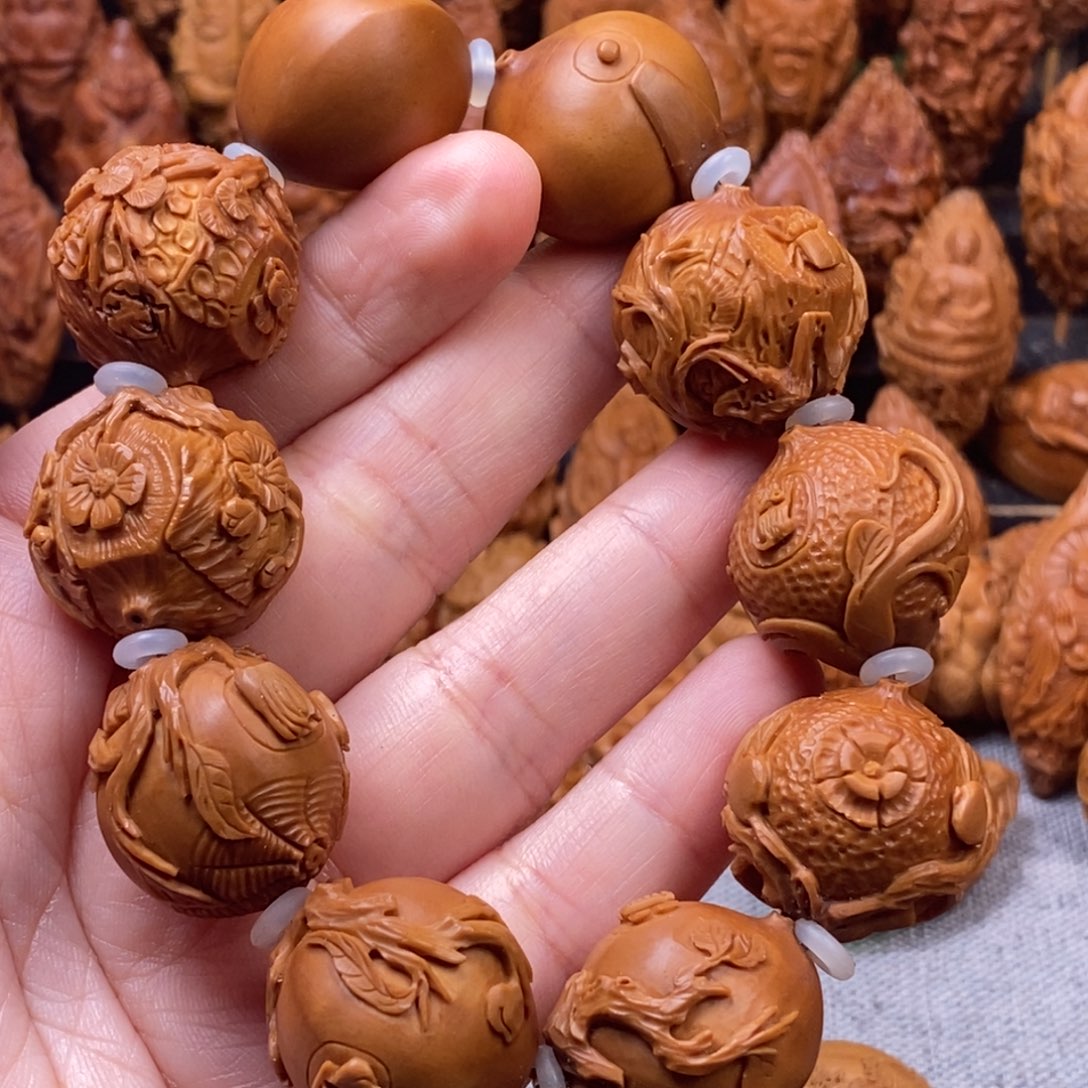 手串/手链橄榄核2.3苏工 八宝茶壶手串 把把胡