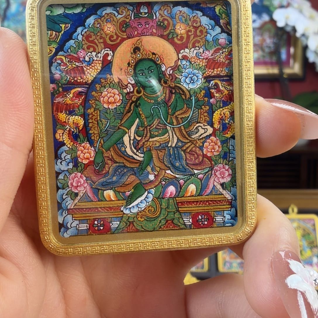 吊坠绿妈妈手绘西藏画师