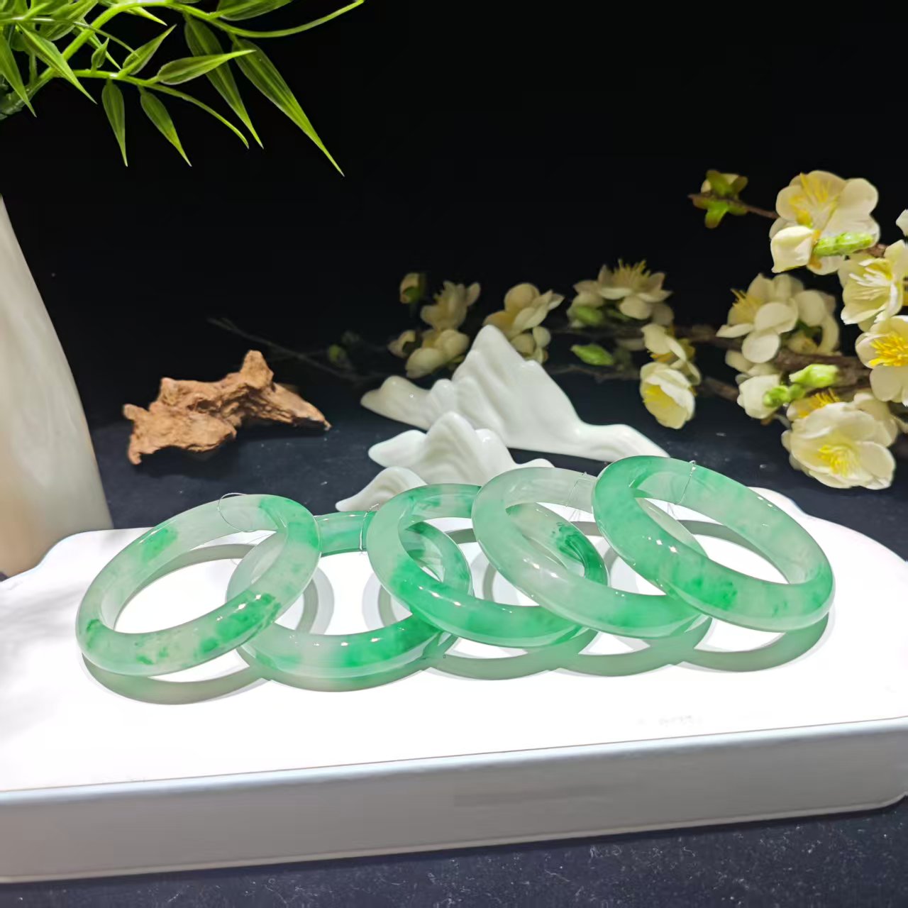 【玲姐珠宝】天然非洲翠手镯 绝美冰透 多样性发其一 5