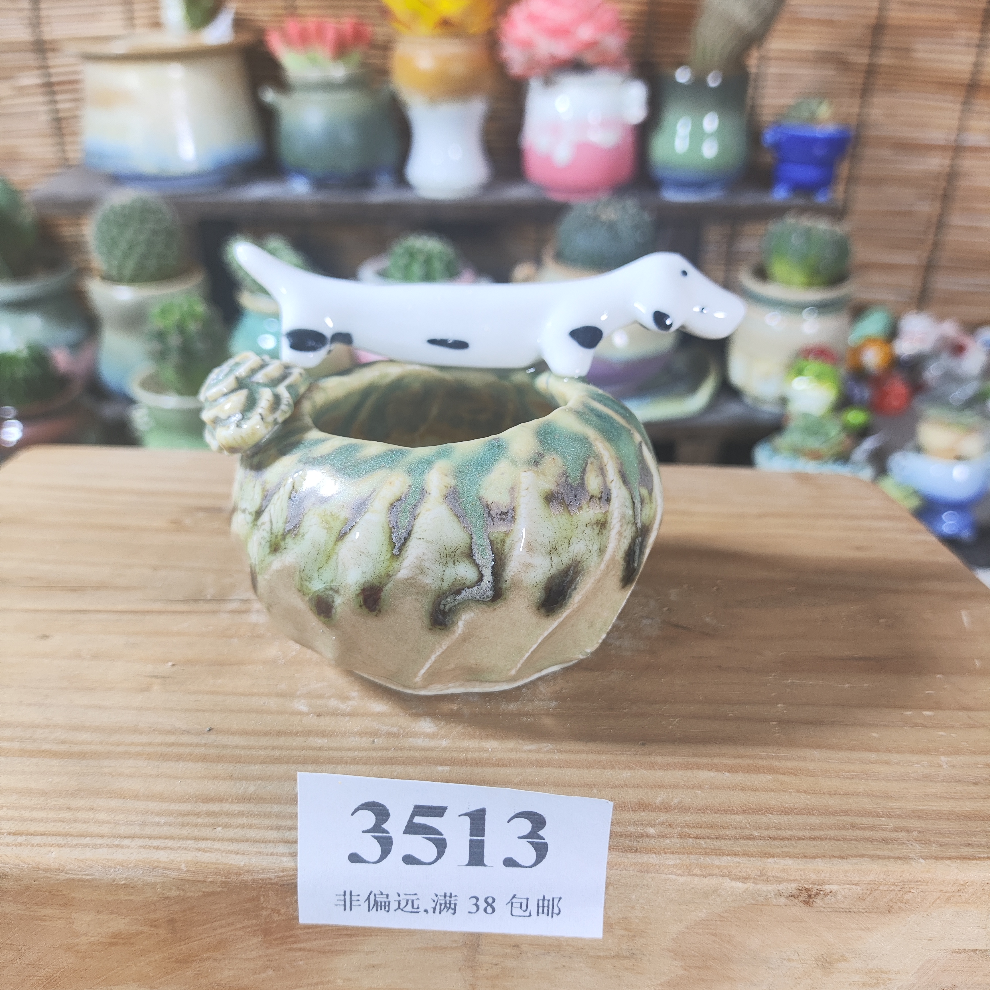 口4高4，3513手工创意多肉花盆摆件迷你多景德镇纯手工制做