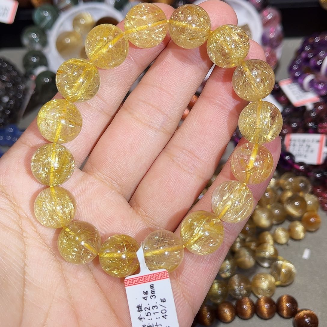 水晶手链未镶嵌发晶手串