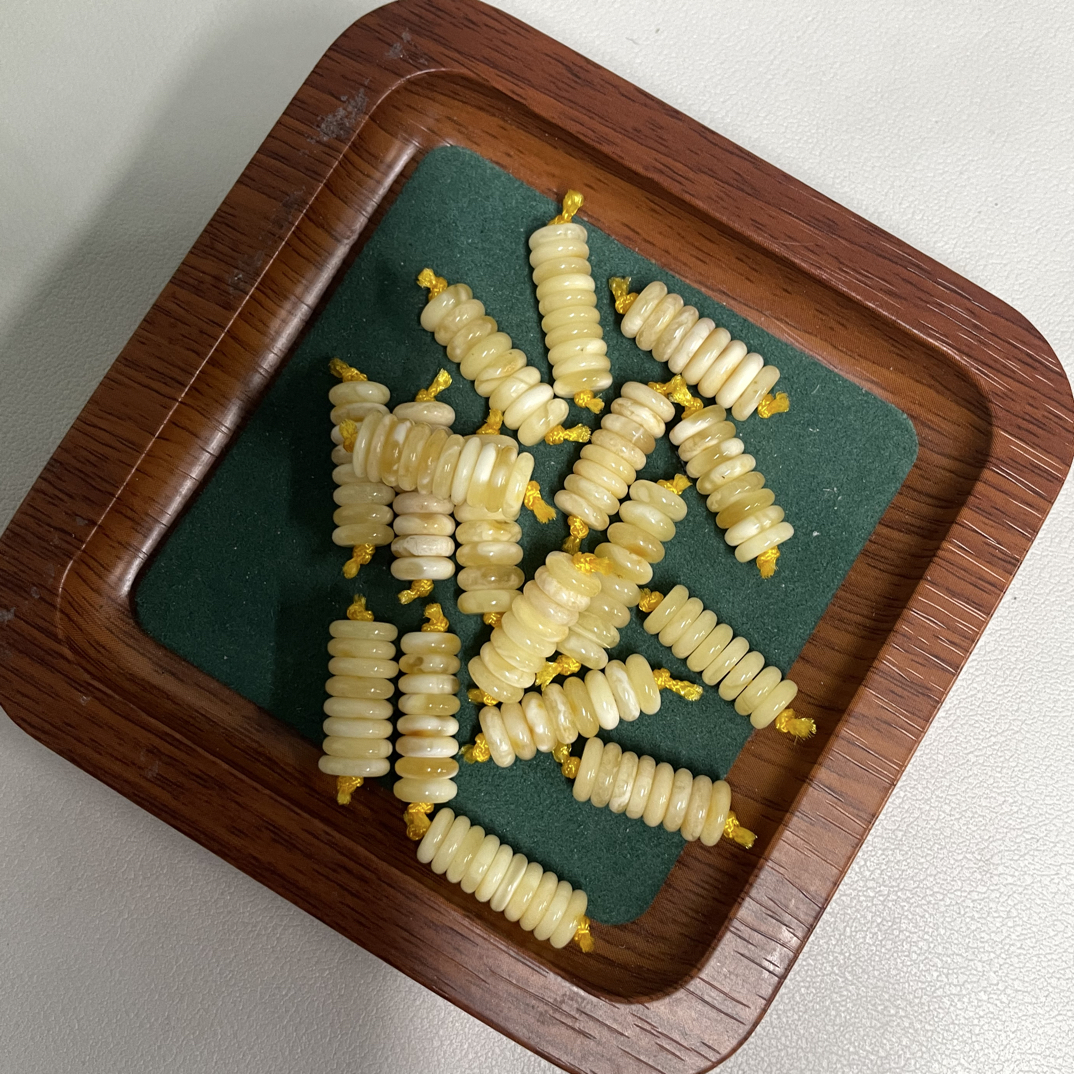 天然原矿蜜蜡7～8mm+隔片（多样性发其一）