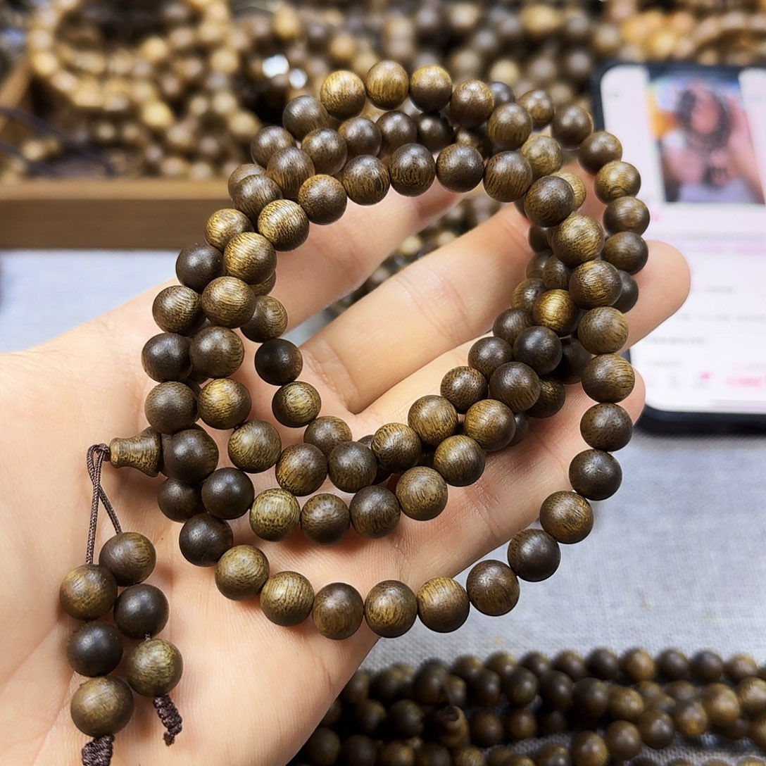 沉香香囊沉香08多圈白棋沉水浮毕业款