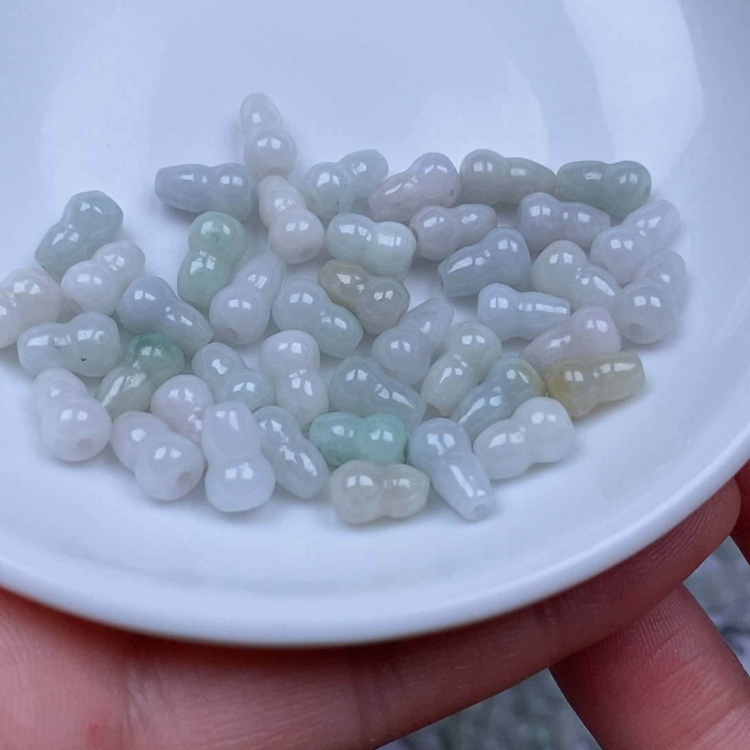 散珠翡翠翡翠葫芦30颗卡5*8