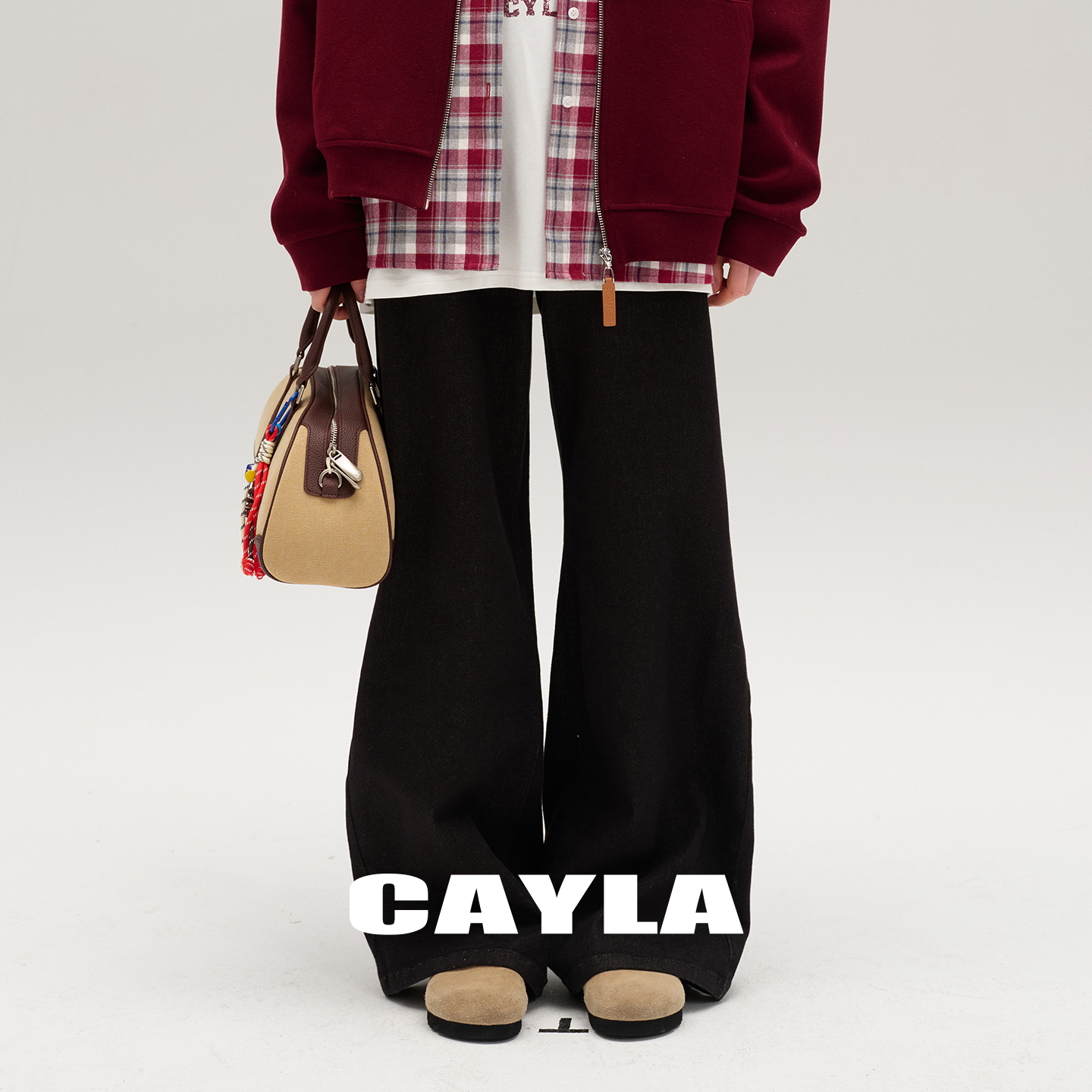 CAYLA25AW莱赛尔直筒休闲牛仔裤049