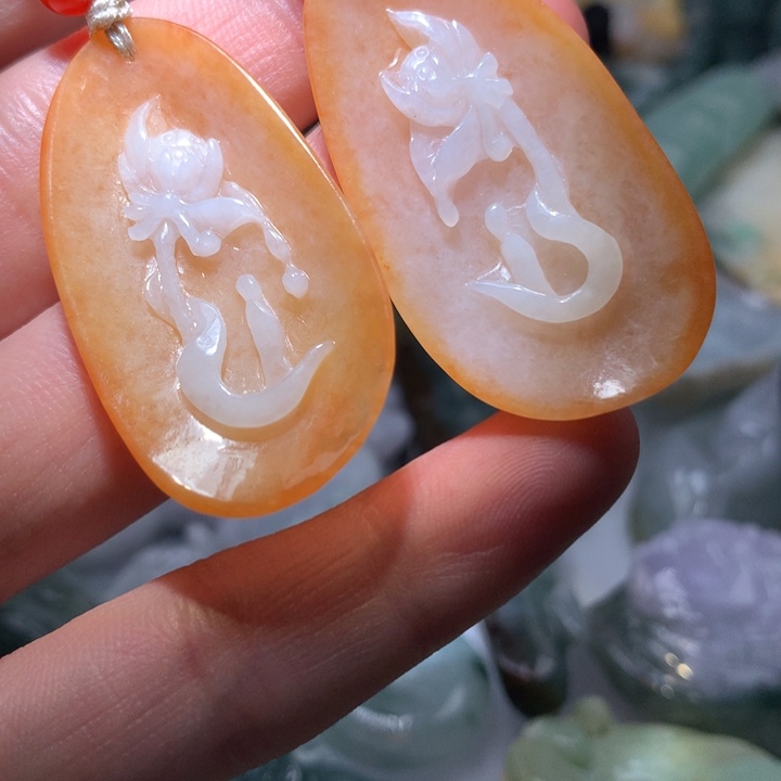 翡翠颈饰未镶嵌保真天然A货翡翠