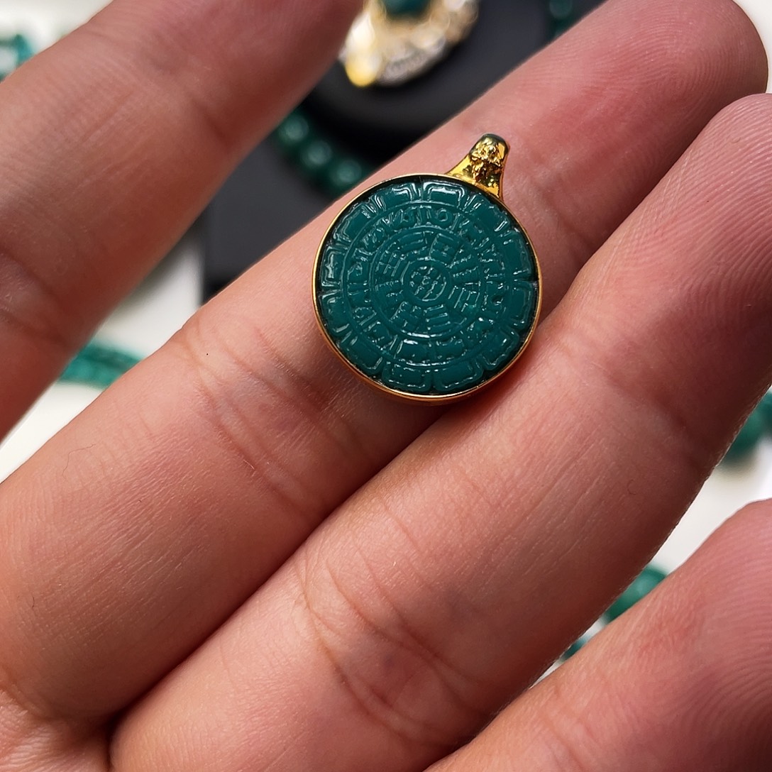 绿松石18K金镶嵌珠宝奇石