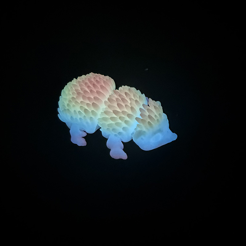 3D打印刺猬狐狸犀牛大脸猫白熊霸王龙仿真动物关节可动儿童玩具