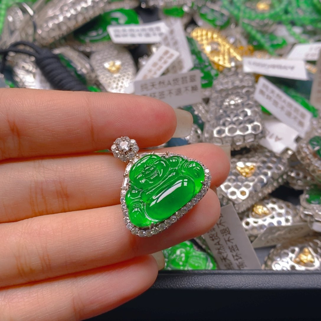 翡翠颈饰银S925镶嵌晓*8888888