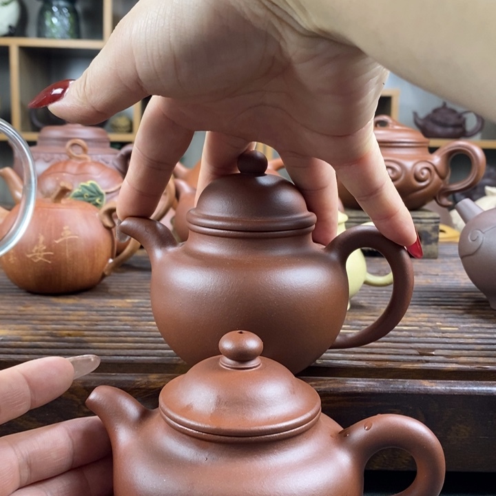 紫砂茶壶平***月原矿紫砂壶