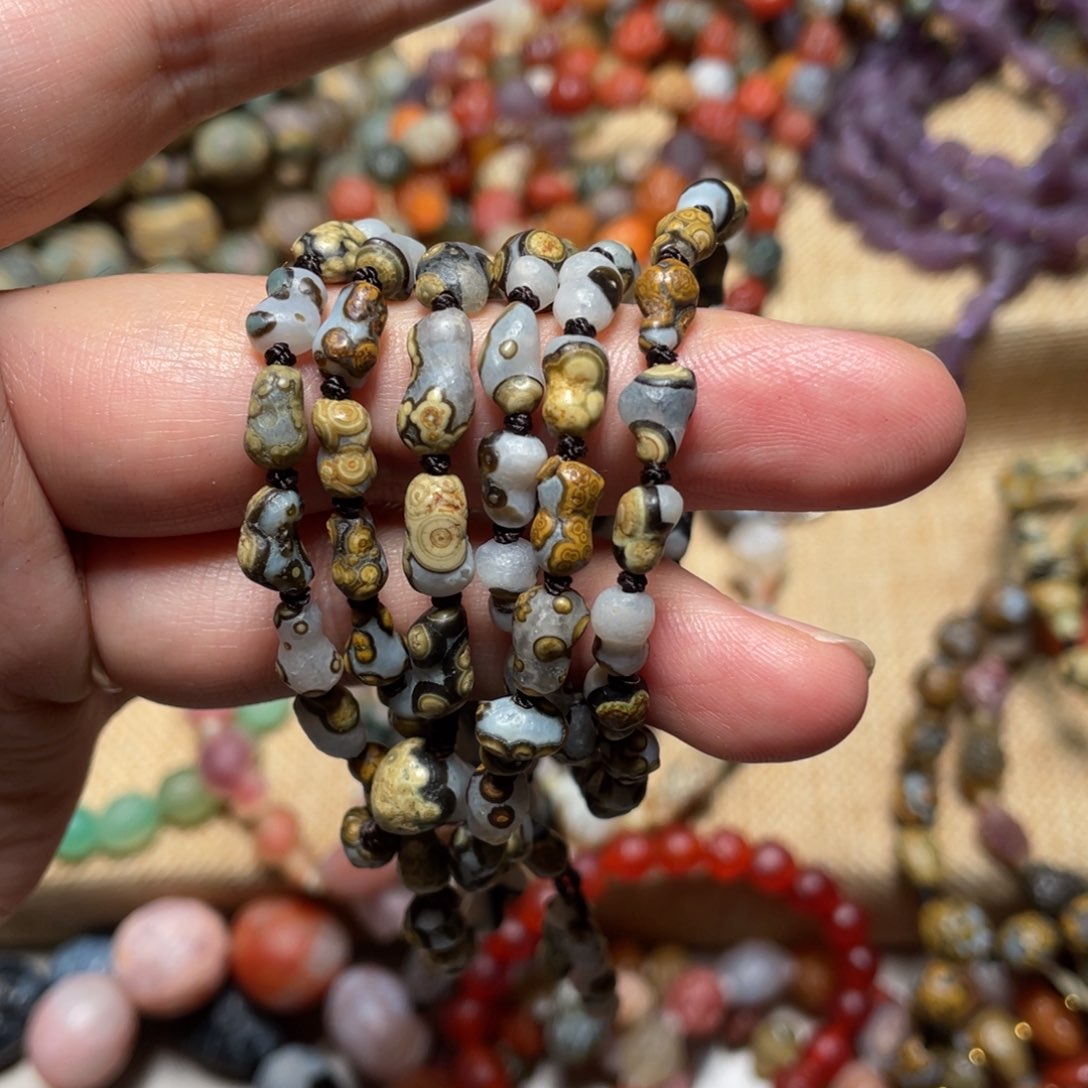 二***次玛瑙/玉髓手链合金