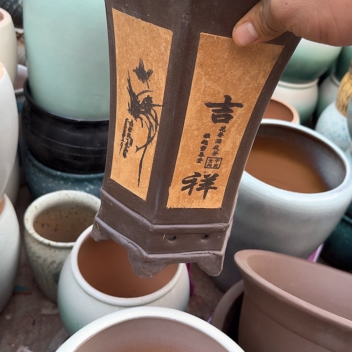 红陶微瑕花盆处理来啦