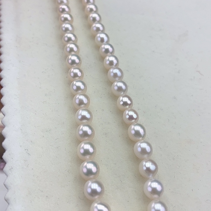 淡水珍珠颈饰银S925镶嵌卡7.5极光炫彩