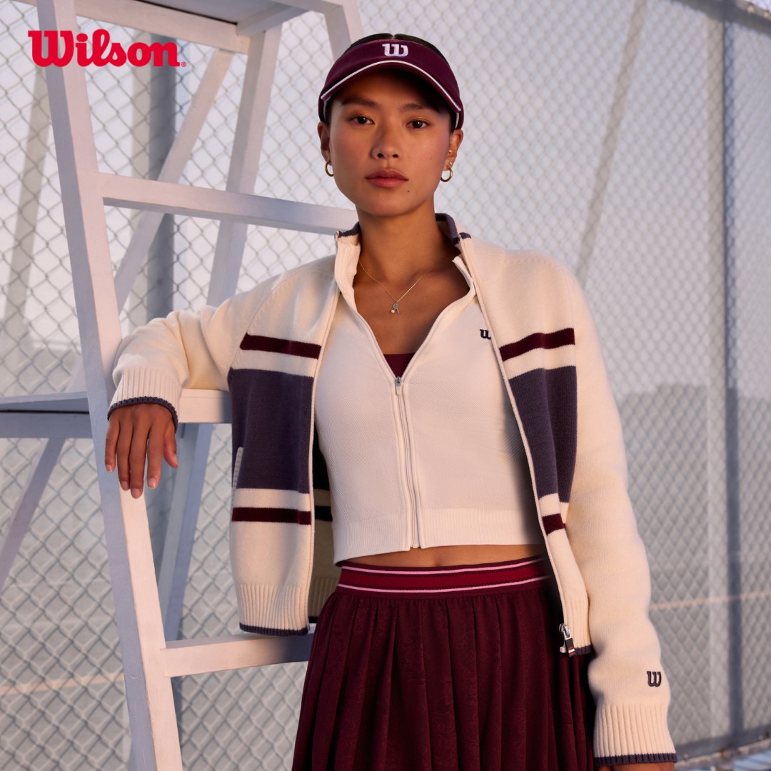 【新款】Wilson威尔胜官方Zip-Front女拉链网球运动编织开衫WE00132