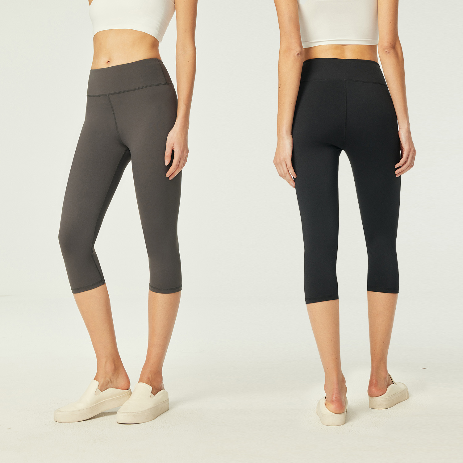 MARIUS高弹细绒瘦高腿紧身无束缚吸湿透气裸感高腰七分瑜伽裤