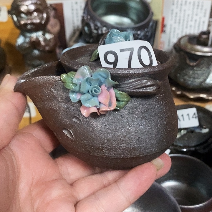 紫砂茶杯柴烧纯手工970