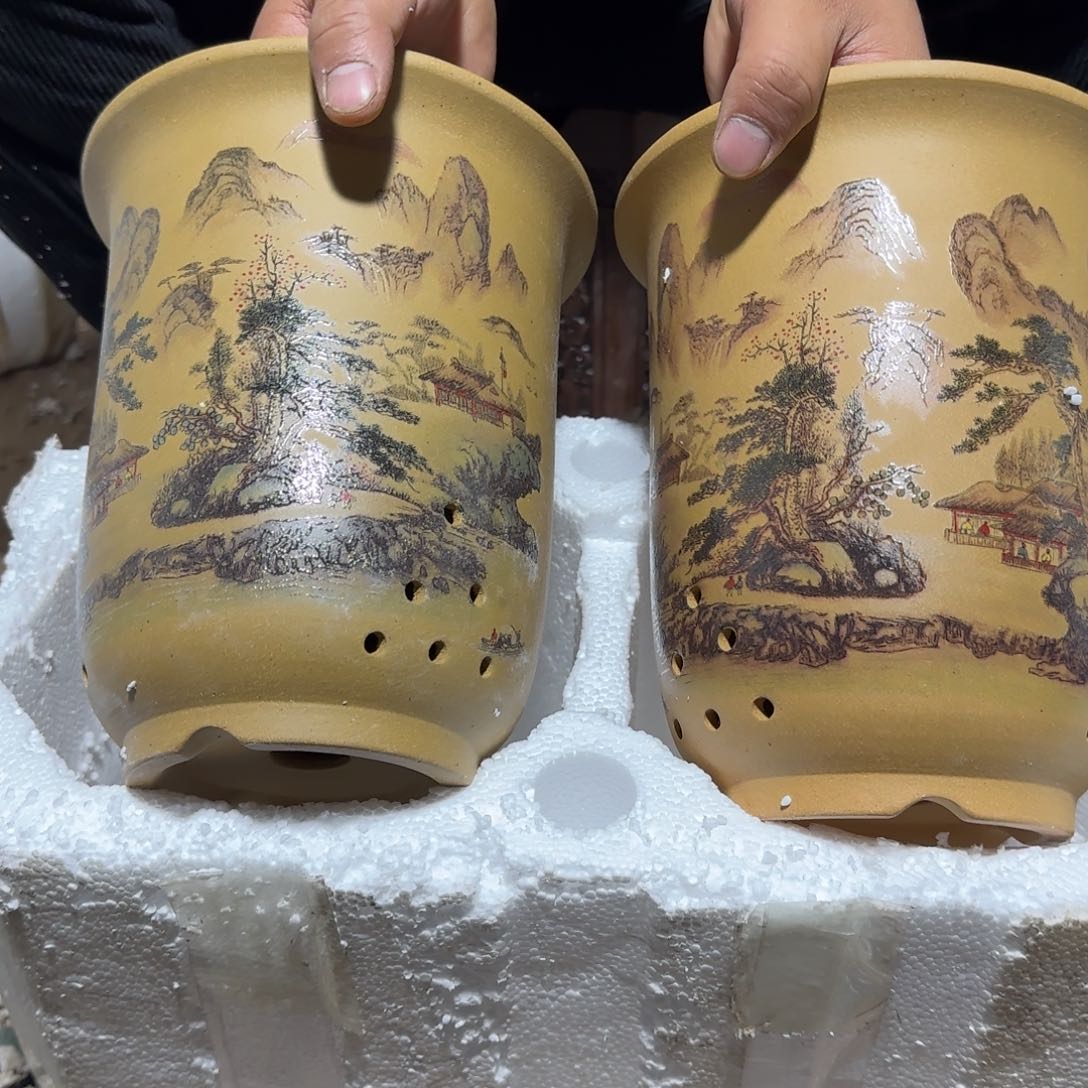 紫砂花盆瑕疵是我