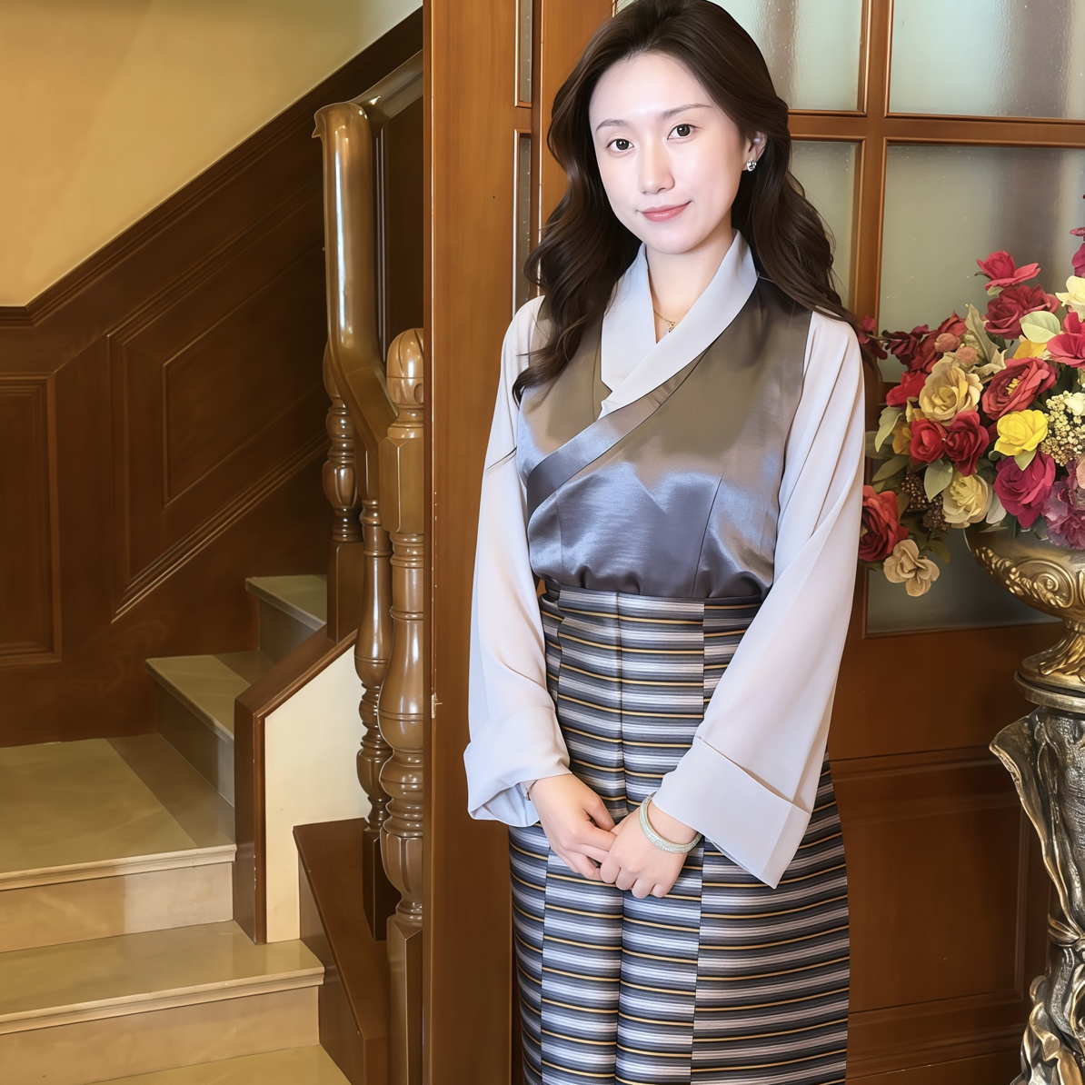 暮云灰拉萨服两件套
