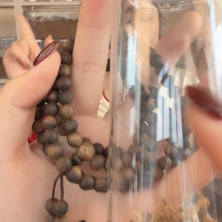 沉香碎屑沉香紫棋圆珠06长串多样性发一