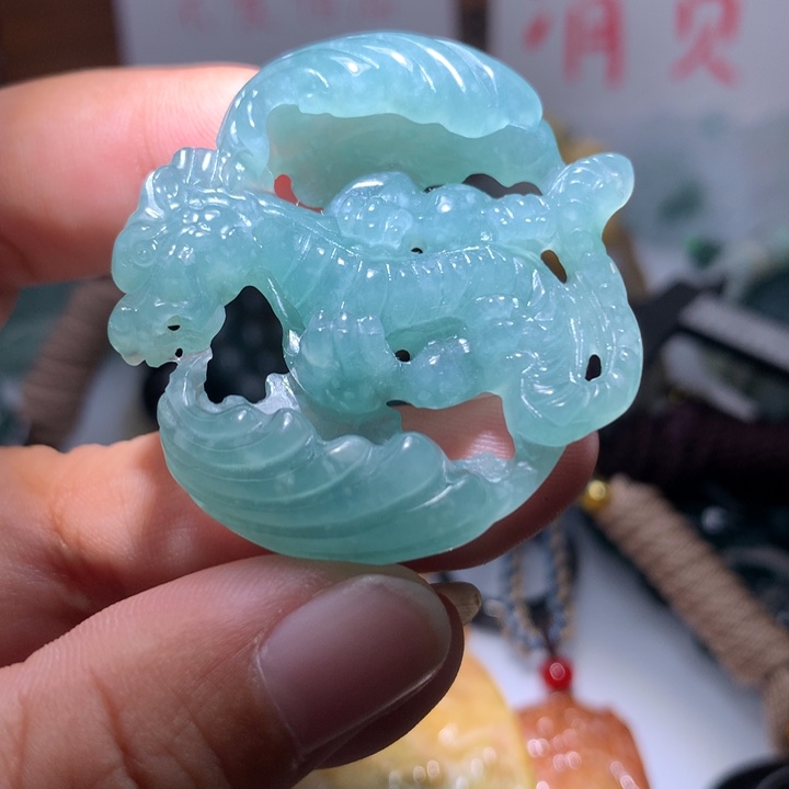 翡翠颈饰未镶嵌保真天然A货翡翠