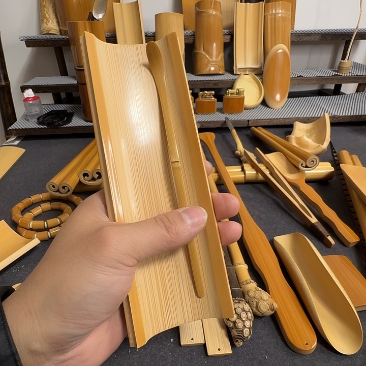 用***军竹精品玉竹茶则，茶拨