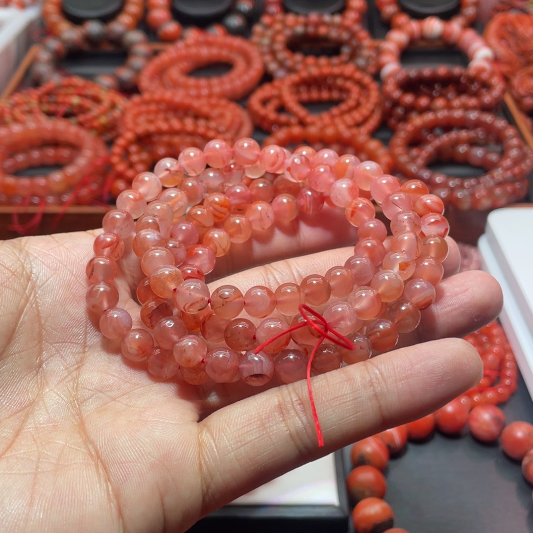 南红玛瑙手链未镶嵌