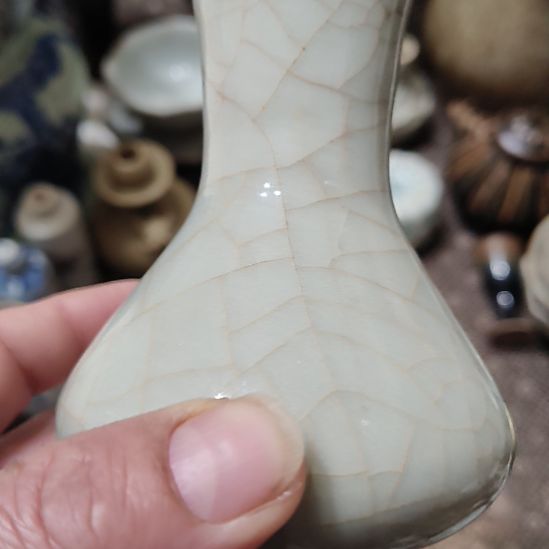 原***野摆件一件精美龙泉小花瓶全品