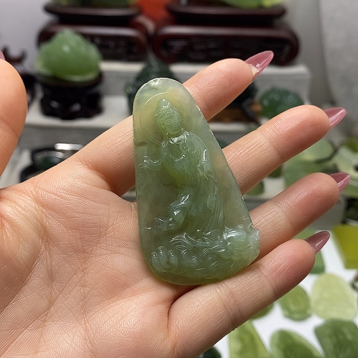 蛇纹石玉未镶嵌手把件