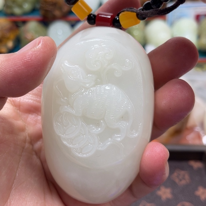 用***6石材石材方解石手把件不退换