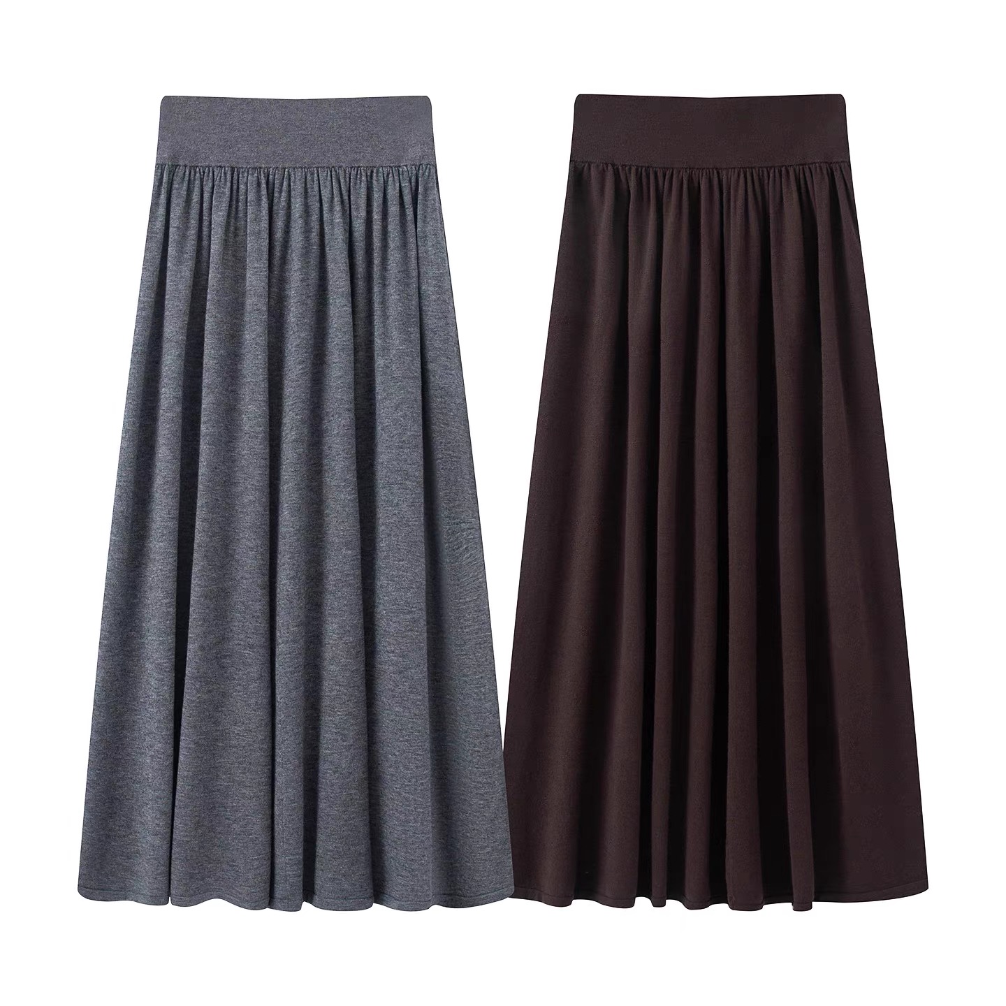 迪家2025秋季新款时尚百搭高腰显瘦半身长裙女1130