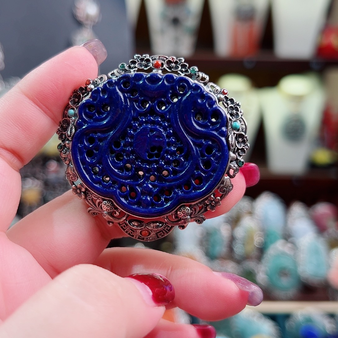 戒指/指环青金石未镶嵌国风