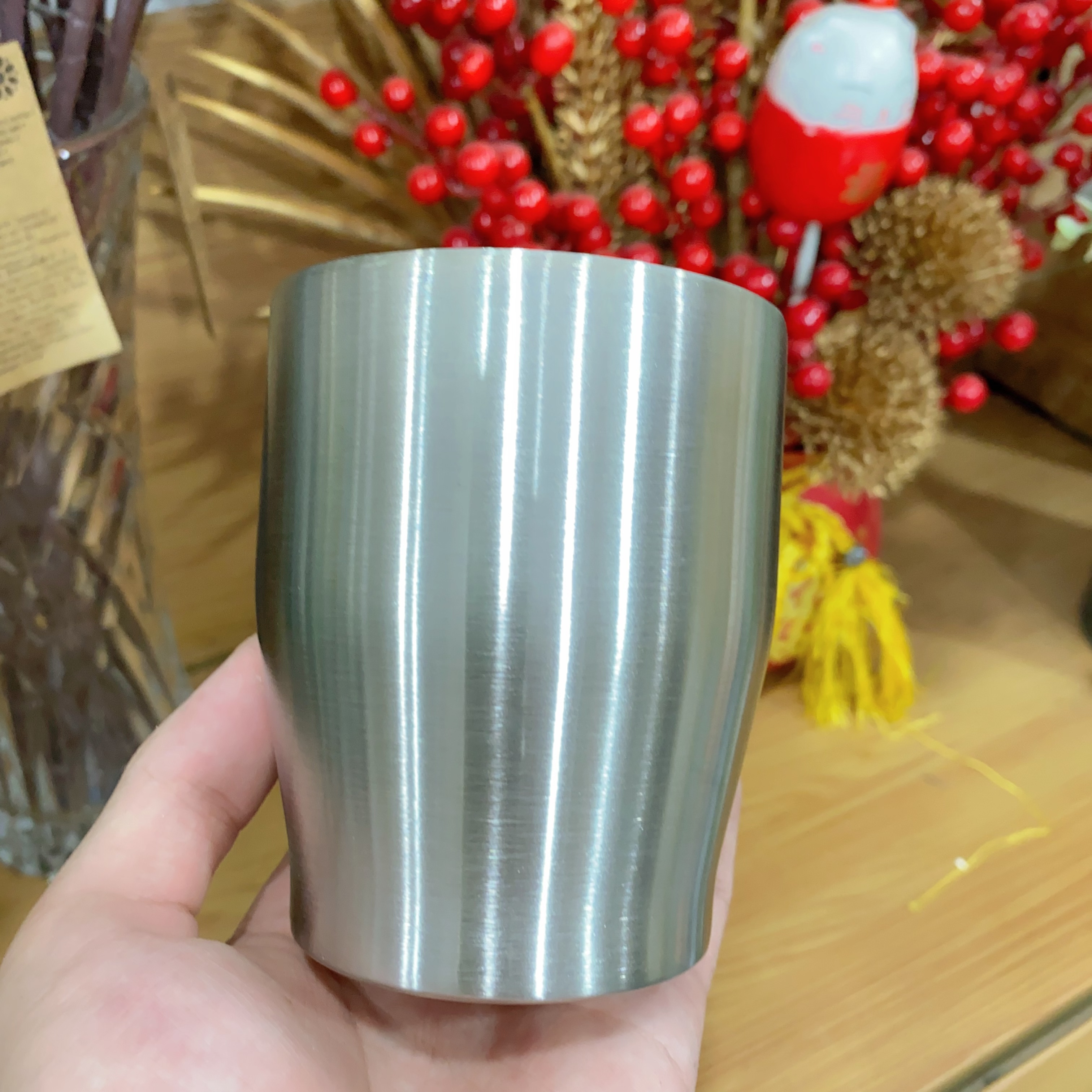 高端品质~不锈钢户外双层杯