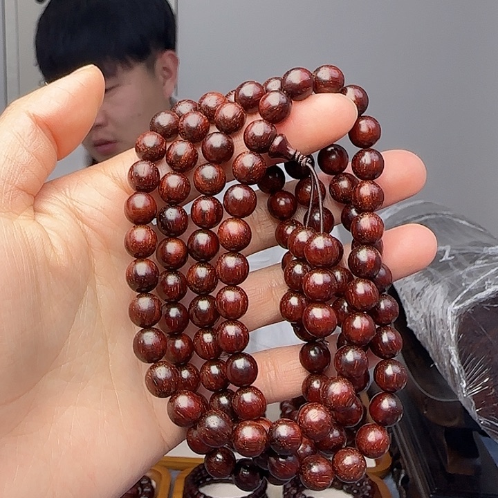 小叶紫檀手串/手链智****哥檀香紫檀0.8×108高