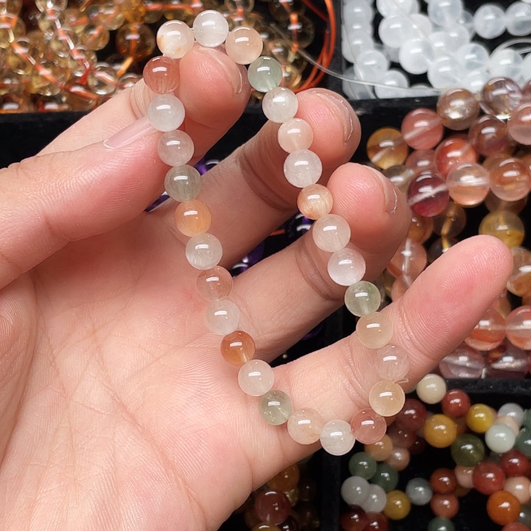美***阳未镶嵌手链水晶彩兔毛7拍2发一