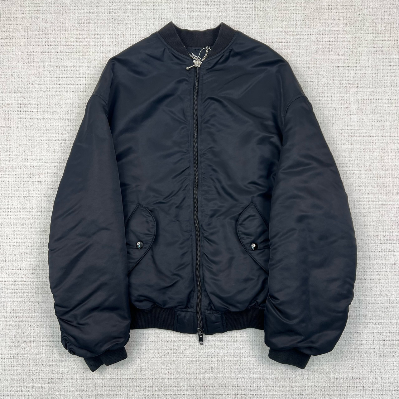 99新 Balenciaga/巴黎世家 刺绣图案logo飞行员夹克/尺码46/7357