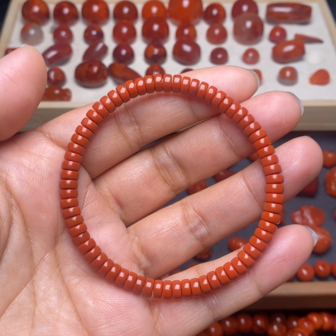 南红玛瑙配饰未镶嵌手串