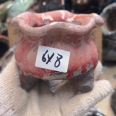 红陶粗陶花盆手工