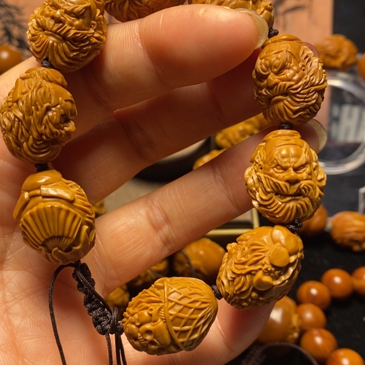 橄榄核手串/手链钟馗头