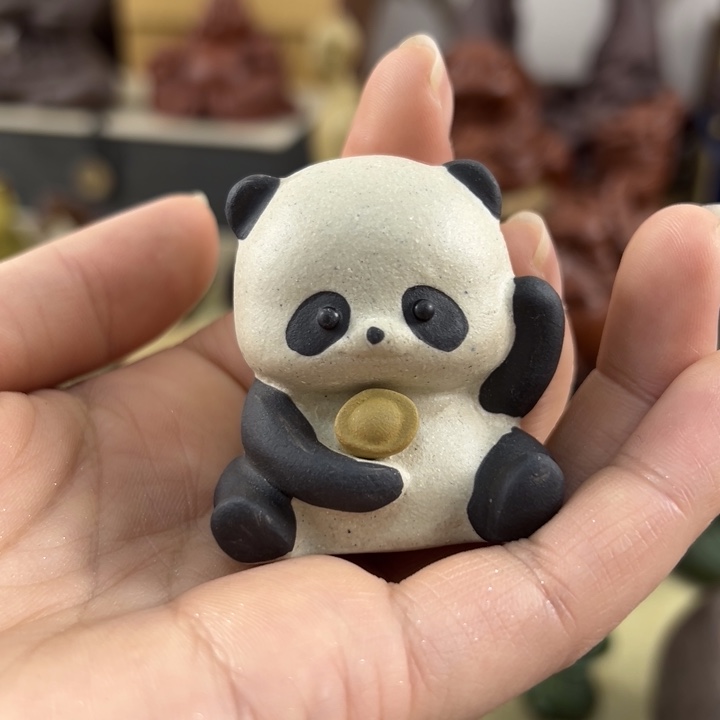 紫砂茶宠紫砂熊猫