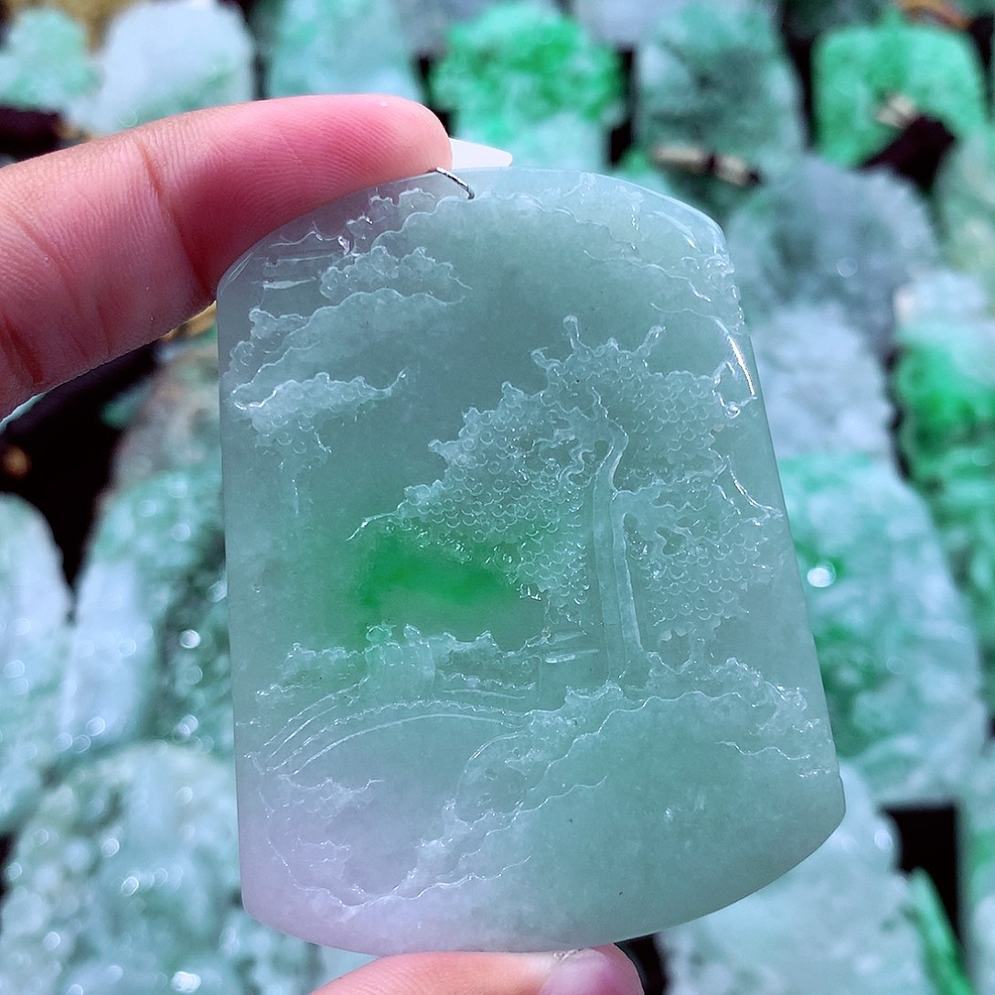 翡翠未镶嵌吊坠(不含链)