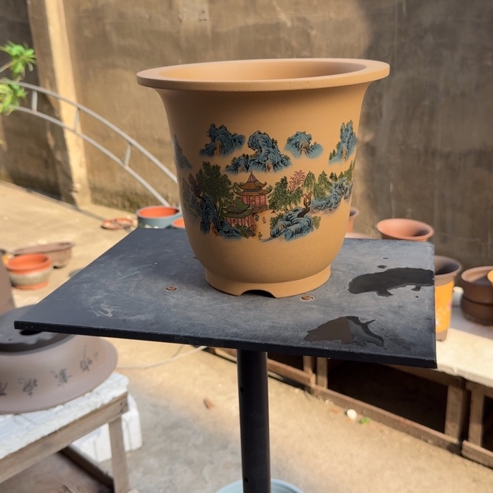 紫砂花盆 高度21口径24单只